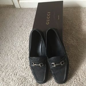 Gucci mini horse bit loafers